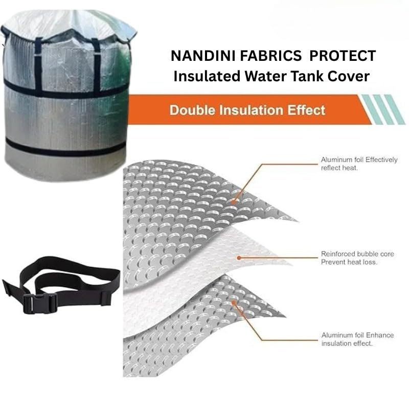 3-Layer Insulated Heavy Duty Water Tank Cover (1000 Litre) – 6 mm Korean Insulated Sheet, UV & Weather Protection, Heat Resistant for Overhead Water Tanks