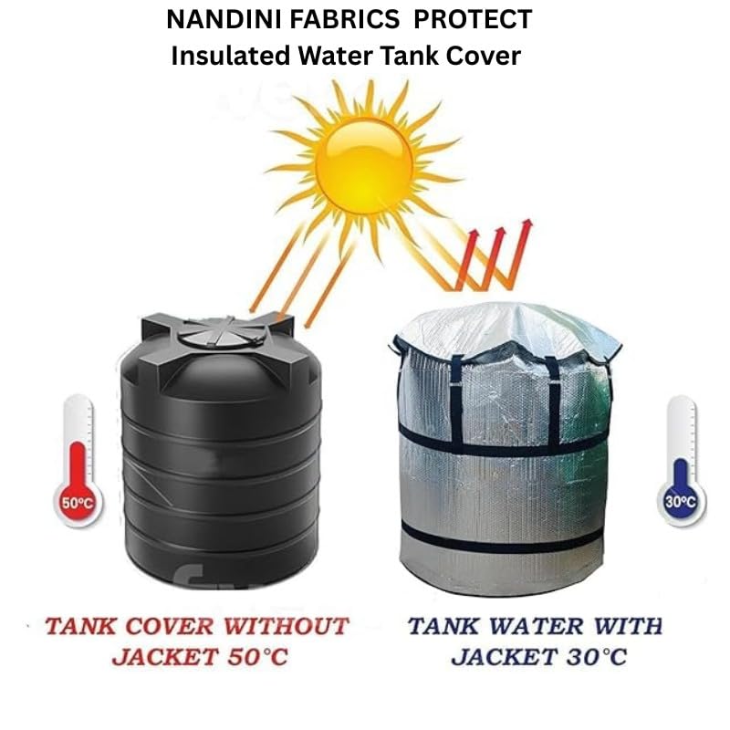 3-Layer Insulated Heavy Duty Water Tank Cover (1000 Litre) – 6 mm Korean Insulated Sheet, UV & Weather Protection, Heat Resistant for Overhead Water Tanks