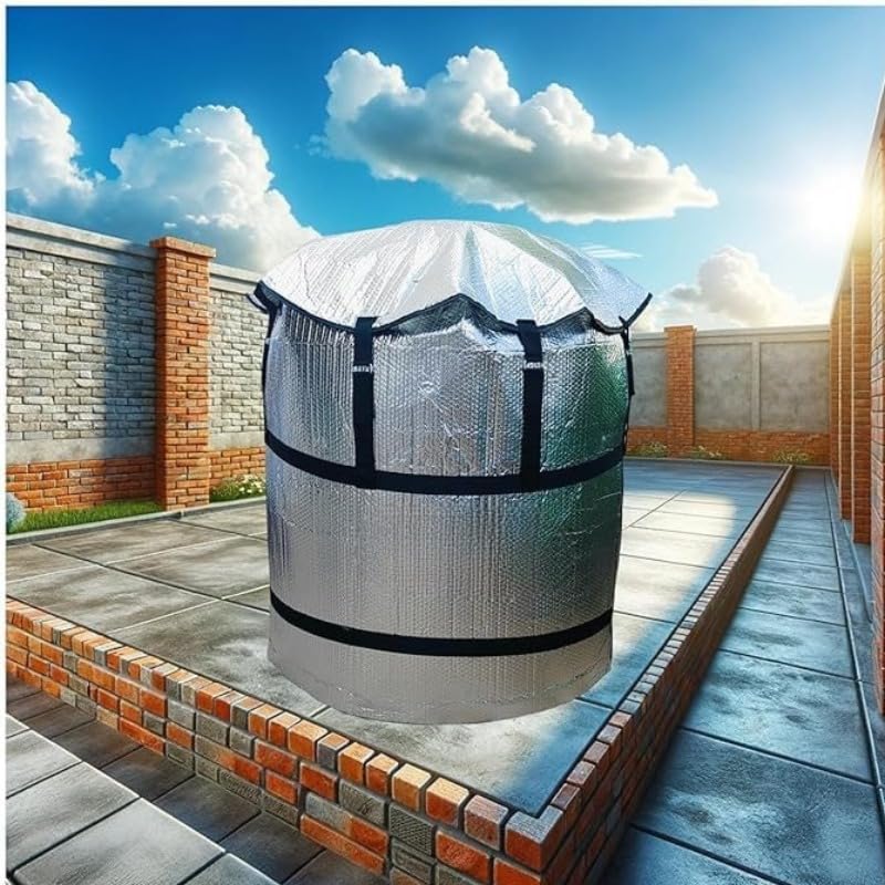 3-Layer Insulated Heavy Duty Water Tank Cover (1000 Litre) – 6 mm Korean Insulated Sheet, UV & Weather Protection, Heat Resistant for Overhead Water Tanks