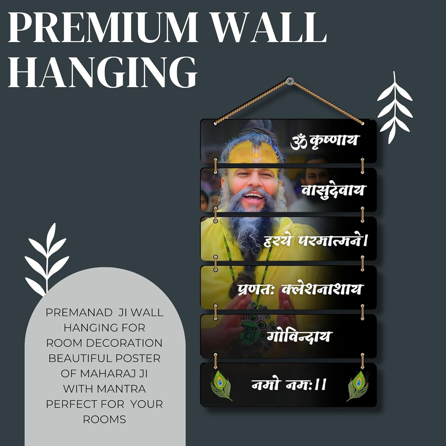 Premium Premanand Ji Maharaj Wall Hanging