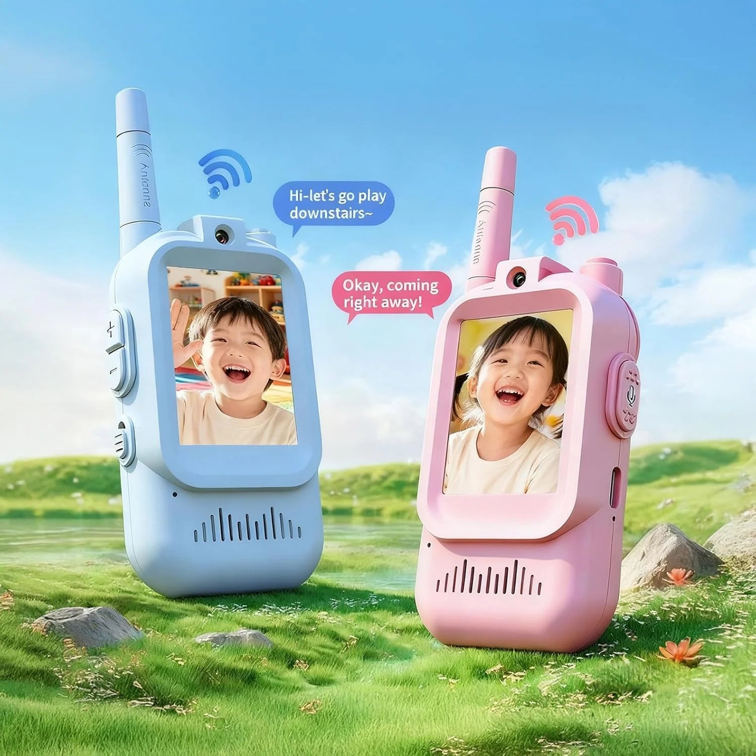Kids Video Walkie Talkie Set (2-Pack) – Intercom with Camera & Screen