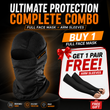 Full Face Protection Mask (Black - Free Size) + Free Gift